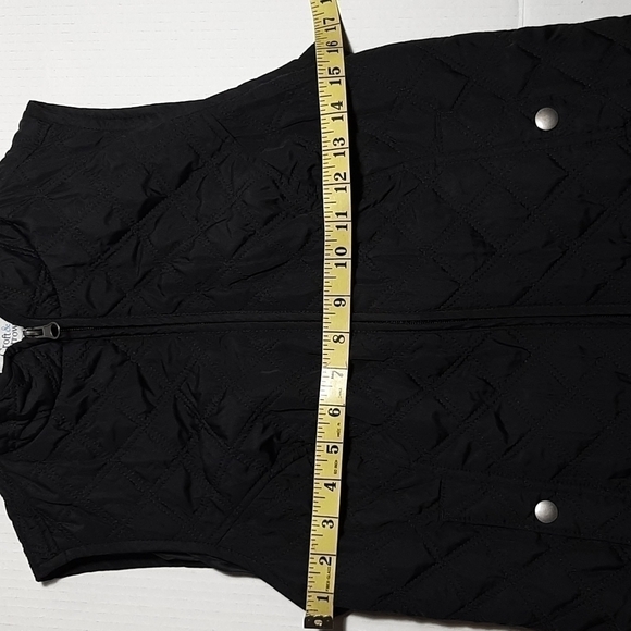 Vest Quilted Pockets Zipper Closure Black Color Size XSP CROFT & BARROW - Picture 10 of 10